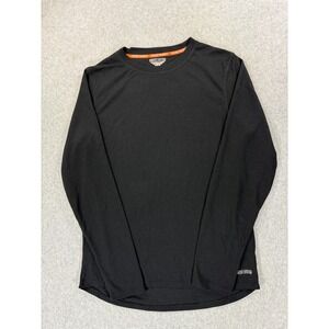 Omni-Wool Long Sleeve Base Layer Wool Blend Shirt (Men's Large) Black